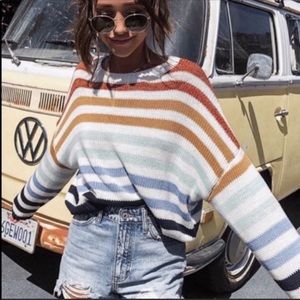 Vici stripped cropped sweater